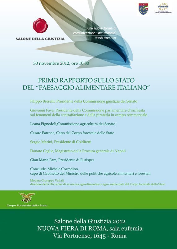 Primo Rapporto sullo stato del "paesaggio alimentare italiano"